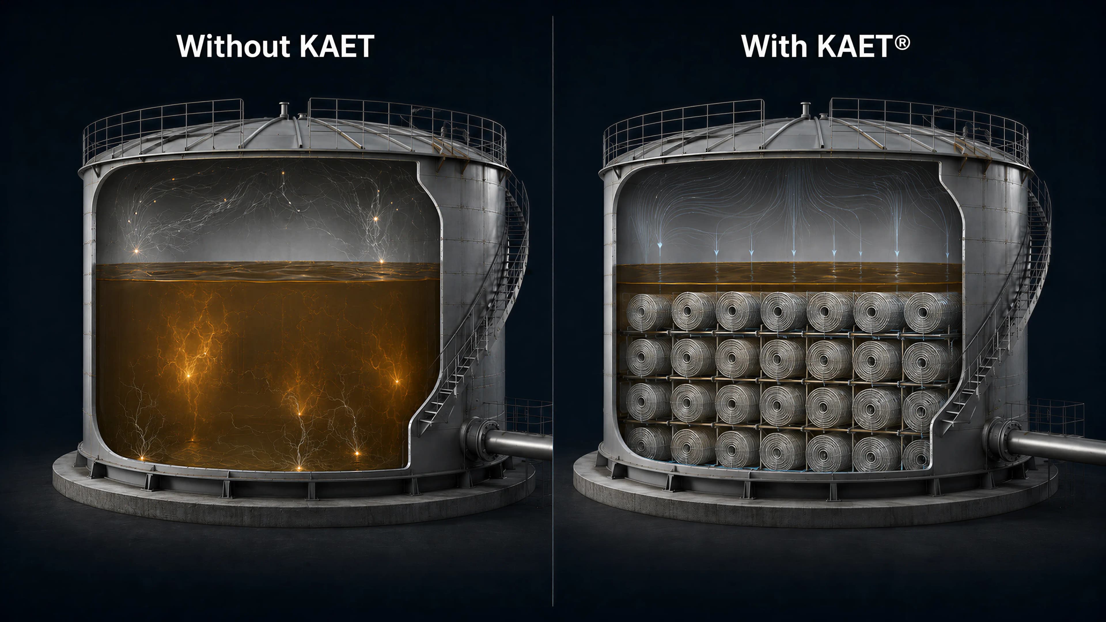 Engineering comparison of fuel-system conditions without KAET and with KAET